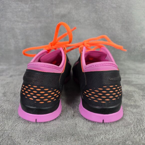Womens Nike Free 5.0 TR Athletic Shoes Black Pink Orange Woven Mesh Size 6.5 - Picture 4 of 8